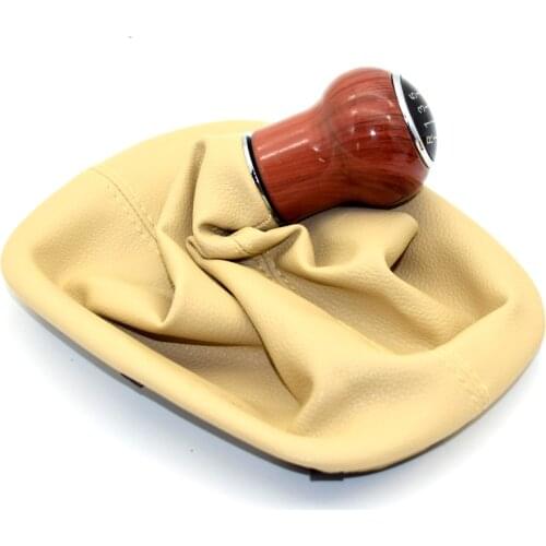 For Volkswagen VW Passat B5 B5.5 98-04 Shifter Lever 6 Speed MT Gear Shift Knob with PU Leather Gator Boot Cover