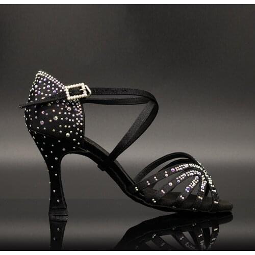 Free Shipping Suphini NEW IN Star Bling bling Latin Dance Shoes Party Estrellado Woman Salsa Shoes