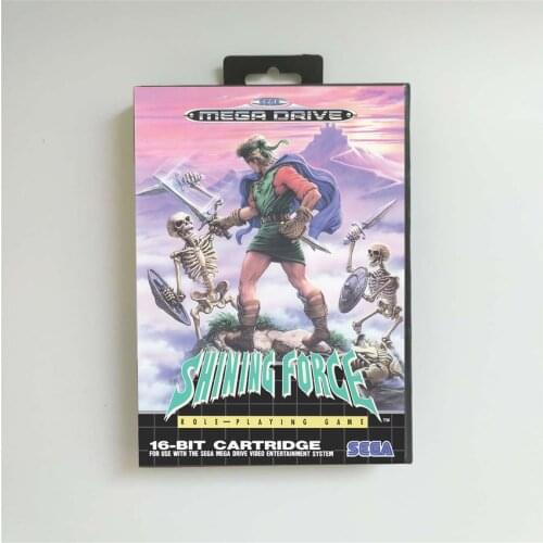 Shining Force (Battery Save) - EUR Cover With Retail Box 16 Bit MD Game Card for Megadrive Genesis Video Game Console