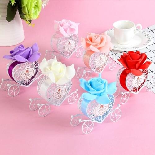 Wedding Candy Box Creative Gift Party Decorations Sugar Box Creative Wedding Supplies Iron Art Pumpkin Carriage Shape Candy Box