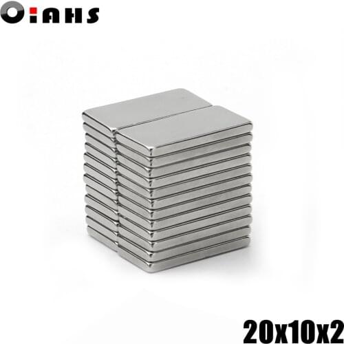 100pcs F20x10x2mm Super Powerful Strong Rare Earth Block NdFeB Magnet Neodymium N35 Magnets F20*10*2mm- Free Shipping