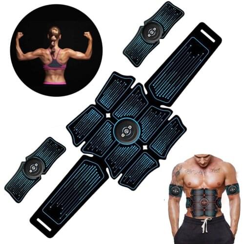 USB Charging Abdominal Muscle Stimulator Trainer Rechargable EMS Electric Muscle Exerciser Machine Home Gym Belly Sport Fitness