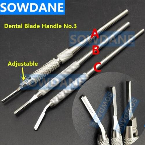 High Quality Stainless Steel Dental Scalpel Handle No.3 Dentist Blade Handle Dental Oral Hilt Surgical Tool