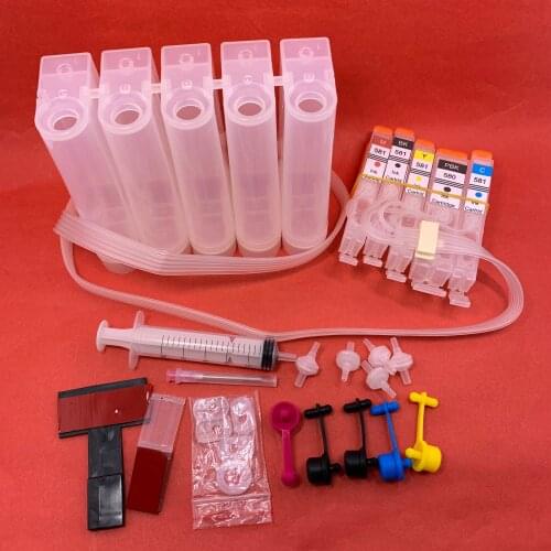 YOTAT 5color PGI580 CISS Ink Cartridge PGI-580XL PGI-580 CLI-581 for Canon PIXMA TR7550 TR8550 TS6150 TS6151 TS6250 TS9550