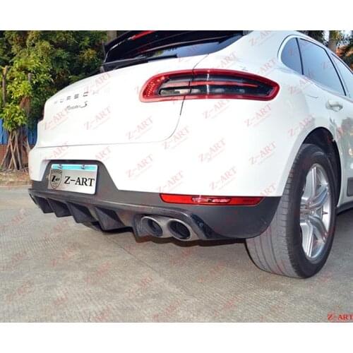 Z-ART carbon fiber rear diffuser For Porsche Macan Macan S 2014-2017 carbon fiber rear lip for Porsche Macan carbon rear chin