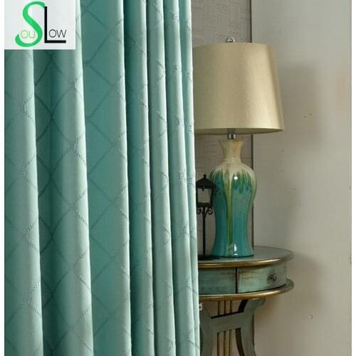 Lingge Embroidery Curtain French Window Embroidered Geometric Pastoral Curtains For Living Room Gardinen Tulle Kitchen Sheer