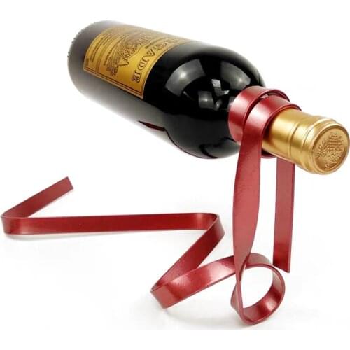 European style iron wine rack decoration creative red wine rack ribbon modern simple bar home art living room decoration