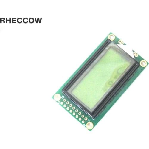 RHECCOW 3.3V 0802 8*2 0802 Character LCD Module Display LCM yellow green blacklight black character for raspberry pi
