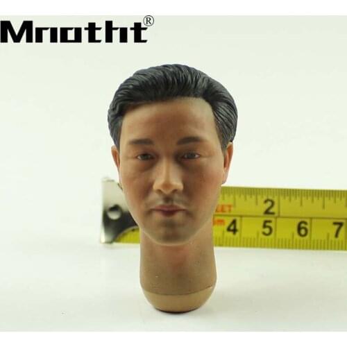 1/6 Male Soldier Head Sculpt Asian Star Leslie Cheung Head Carving Model for 12inch Action Figure Hobbies m5 toy
