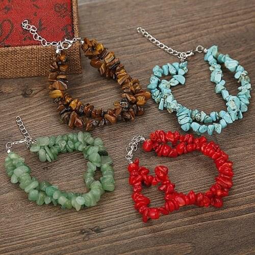 1PC Bangles Bracelet Natural Stone Multicolor Women Charm Party Crystal Bohemia