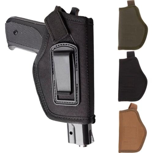 HOT 1 PCS Holster Concealed Soft Comfort Nylon Metal Clip Tactical Waist Sleeve Right Hand Type Revolver Glock Colt
