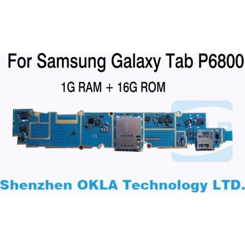1pcs For Samsung Galaxy Tab P6800 WCDMA 1GB RAM 16GB ROM Mainboard Motherboard Logic Board Replacement used original