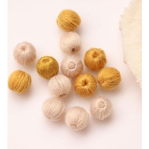 10 PCS 11mm Autumn Winter New Temperament Gentle Wool Bulb Earring Accessories For Jewelry Making