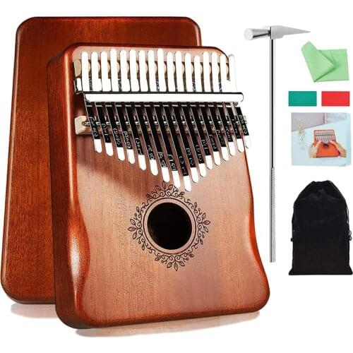 17 key Perfect Gauntlets Piano Mahogany kalimba Musical Instrument Beginner Thumb Piano With Accessory Wood acoustic musical i