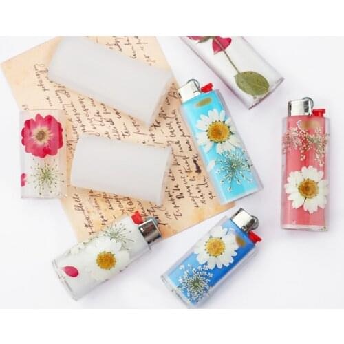 2Pcs Universal Cigarette Lighter Cover Silicone Resin Mold Cigar Lighter Protective Punch Epoxy Resin Mold Art Crafts