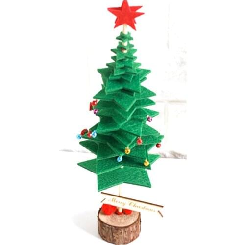 2019 Artificial Decorated Christmas Tree Green Xmas Plastic Tree 35cm New Year Home Ornaments Desktop Decorations Christmas Tree