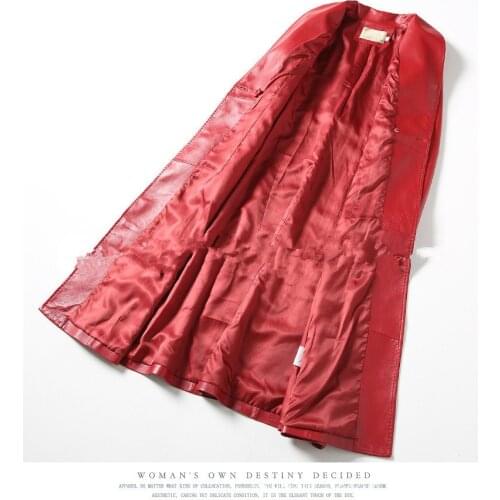 2020 Real Leather Jacket Spring Autumn Jacket Women Genuine Sheepskin Coat Female Long Windbreaker Chaqueta Mujer DJN833