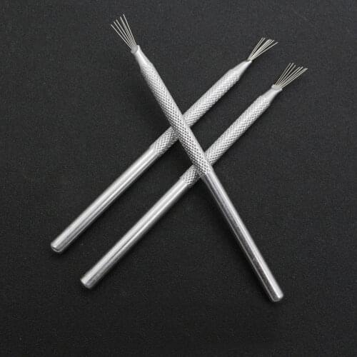 7 Pin Feather Wire Texture Pottery Ceramics Tools Polymer Clay Sculpting Modeling Tool Pottery Texture Brush Tools