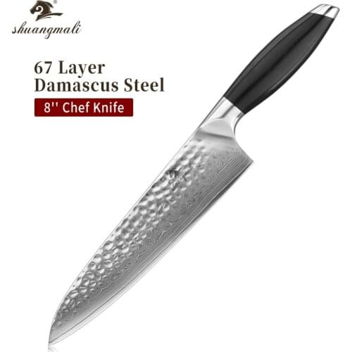 8 Inch Vegetable Chef Knife 67Layer Damascus Steel Kitchen Chef Knives Cooking Utility Slicing Meat Filleting Cleaver Chef Knife