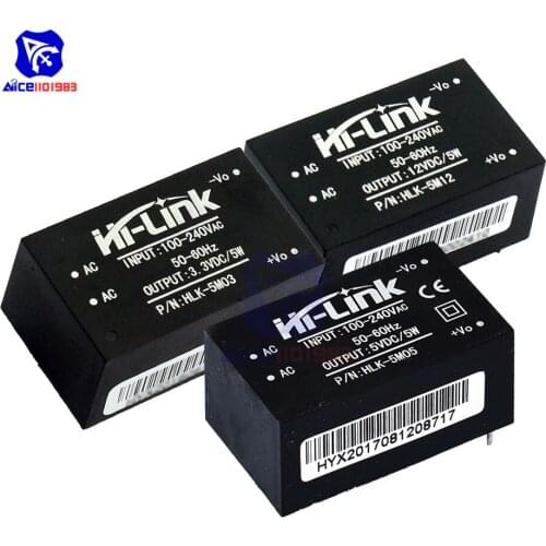 HLK-5M03 HLK-5M05 HLK-5M12 AC-DC 240V to 3.3V 5V 12V 5W Step Down Buck Converter Power Supply Module for Intelligent Household