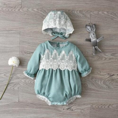 Baby Girl Velvet Romper Newborn Clothes Set Childre Boutique Clothing Baby Birthday Party Show Lace Jumpsuit Baptism Dress