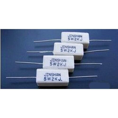 Free Shipping!! 50pcs E-light LED / cement ceramic resistor / 2K / 5W / electronic light box /Electronic Component