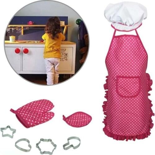 Brand 11Pcs Chef Set Role Play Children Kitchen Cooking Baking Girls Toys Costume Cooker Play Kit Friends Game