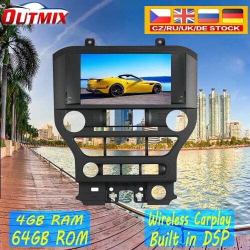 Carplay Android 10 Car GPS Navigation For Ford Mustang 2015+ Autostereo headunit Multimedia player Car radio tape recorder GT500