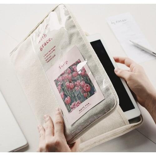 9.7 10.5 11 Inch Tablet Case Laptop Storage Bag Handbag Multifunctional Storage Bag Canvas Diary Pouch Ipad Case Clutch Purse