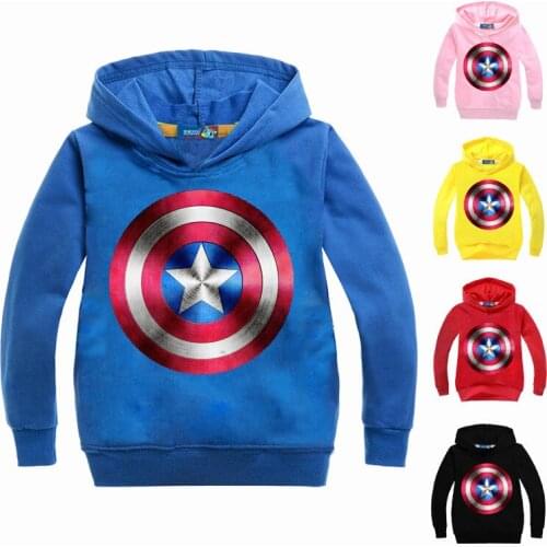 Childrens sweater coat American team shield cartoon printing multicolor sweater spring and autumn hot style