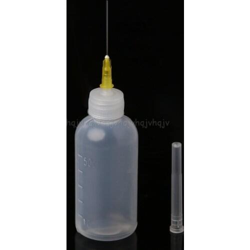 50ml Dispenser Bottle for Rosin Solder Soldering Liquid Flux with 1 Needle N02 19 Dropship