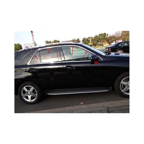 For Benz ML W166 2012-2015 Steel upper top window arch frame sill cover overlay