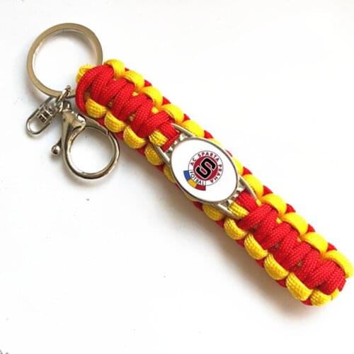 Fotball Sports AC Sparta Praha Czech Republic Charm 550 Rope Survival Paracord Keychain & Keyring Jewelry for Man Woman