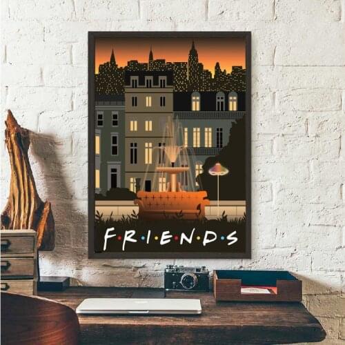 Classic Posters Friends TV Show and Prints Landsape Art Decorative Picture Canvas Painting For Living Room Home Wall Decoration