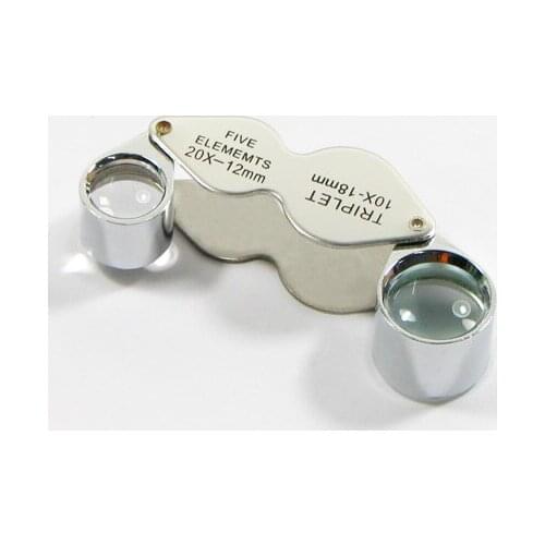 30X + 20X &10X Triplet Magnifier Jeweler Jewelry Eye Loupe Set