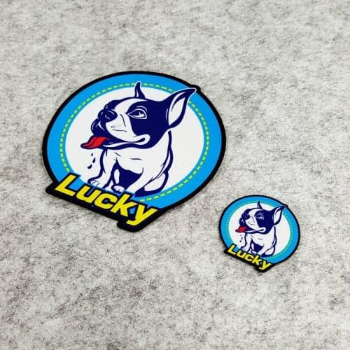 NO.S258 GalonDeco France Lucky Dog Sticker Creative Reflective Car Sticker Waterproof Motorcycle Decals Motocross Helmet Stick