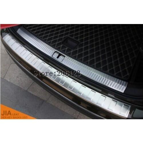 Car stainless steel Exterior+Interior Rear Trunk sill plate cover For VW Tiguan 2017 2018