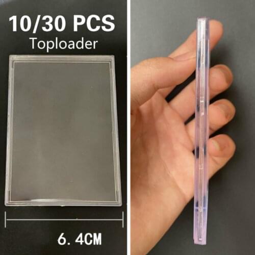 10Pcs 35PT PVC Thick Top Loader 3X4 Card Outer Protector Gaming Trading Card Holder Sleeves Toploader For Board Game Sports Card