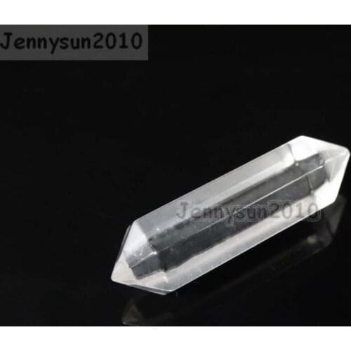 Natural Crystal Rock Gems stone Hexagonal Pointed Reiki Chakra Raw Wand Pendant Beads Necklace Jewelry 20Pcs/Pack