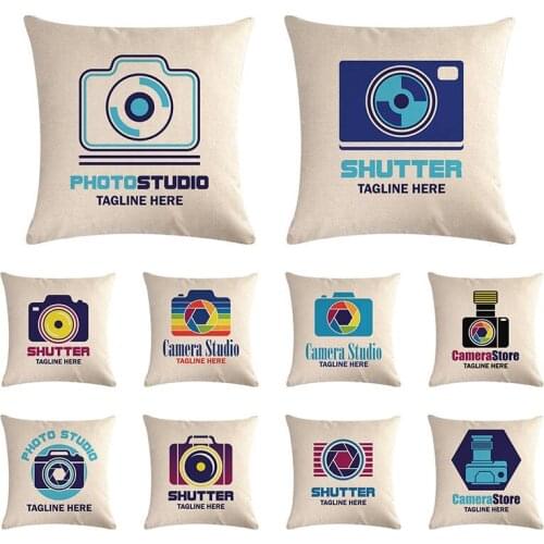 New Vintage Style Decorative Pillow Covers Camera Pattern Sofa Car Cushion Cover Pillowcase Customize Gift for Car ZY1260