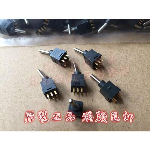 Original new 100% button switch 6pin 2 gear gold-plated foot NNTN53 0.4VA toggle switch