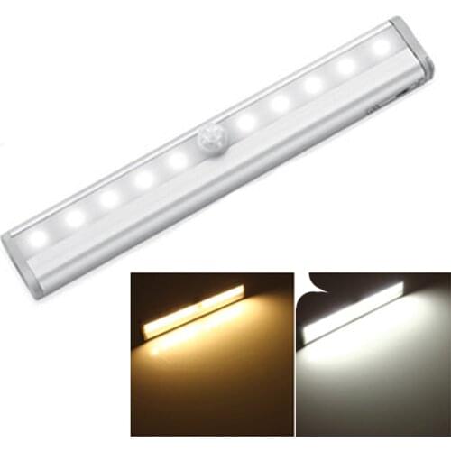 Potable Motion Sensor Night Light Closet Lights Battery Powered Wireless Cabinet IR Infrared Motion Detector Wall Lamp Kitchen