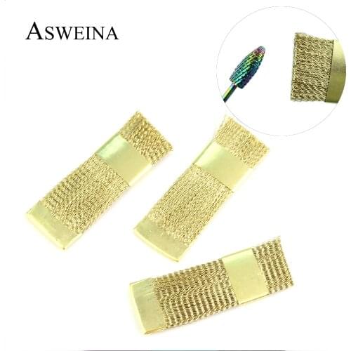 1pcs Nail Drill Cleaning Brush Portable Gold Copper Wire Electric Manicure Drills Brush Clean Tool Accessories