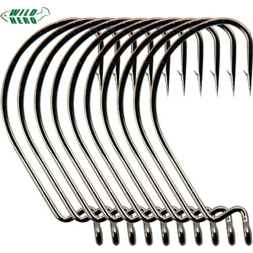 Fishing hooks 10pcs/lot jig head crank hook Bass fish hook for Soft Worm Bait Crankbait carp Fishing Tackle accessories Pesca