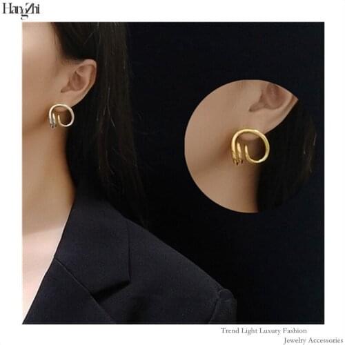 Special-shaped Cochlear Inspiration EarringsJewelry Personal Does Not Collide Surgical Steel Material 2021 New Women Accessories