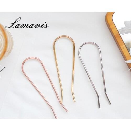 Simple Ancient Style Disc Hairpin Japanese Girl Shopping Party Disc Hairpin Comb Metal U-Shaped All-Match Hairpin Headdress