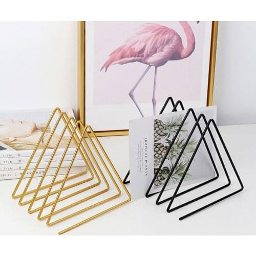 Nordic Triangle Shape Simple Book Support Stand Desktop Storage Rack Shelf Home Decor Magazine Holder