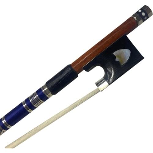4/4 szie Master Pernambuco VIOLIN BOW EBONY FROG Nice Quality Ebony and white bow hair
