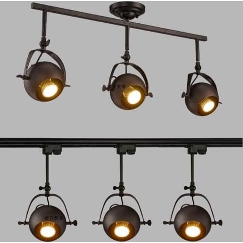 Led Track Light Loft Industry Clothing Store Setting Wall Round With The Long Pole Guide Shoot Light luminaire