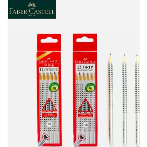 Faber Castell 3170 Triangle Pencils 12pcs HB/2B Painting Writing Standard Creative Wooden Pencil School Art Stationery Supplies